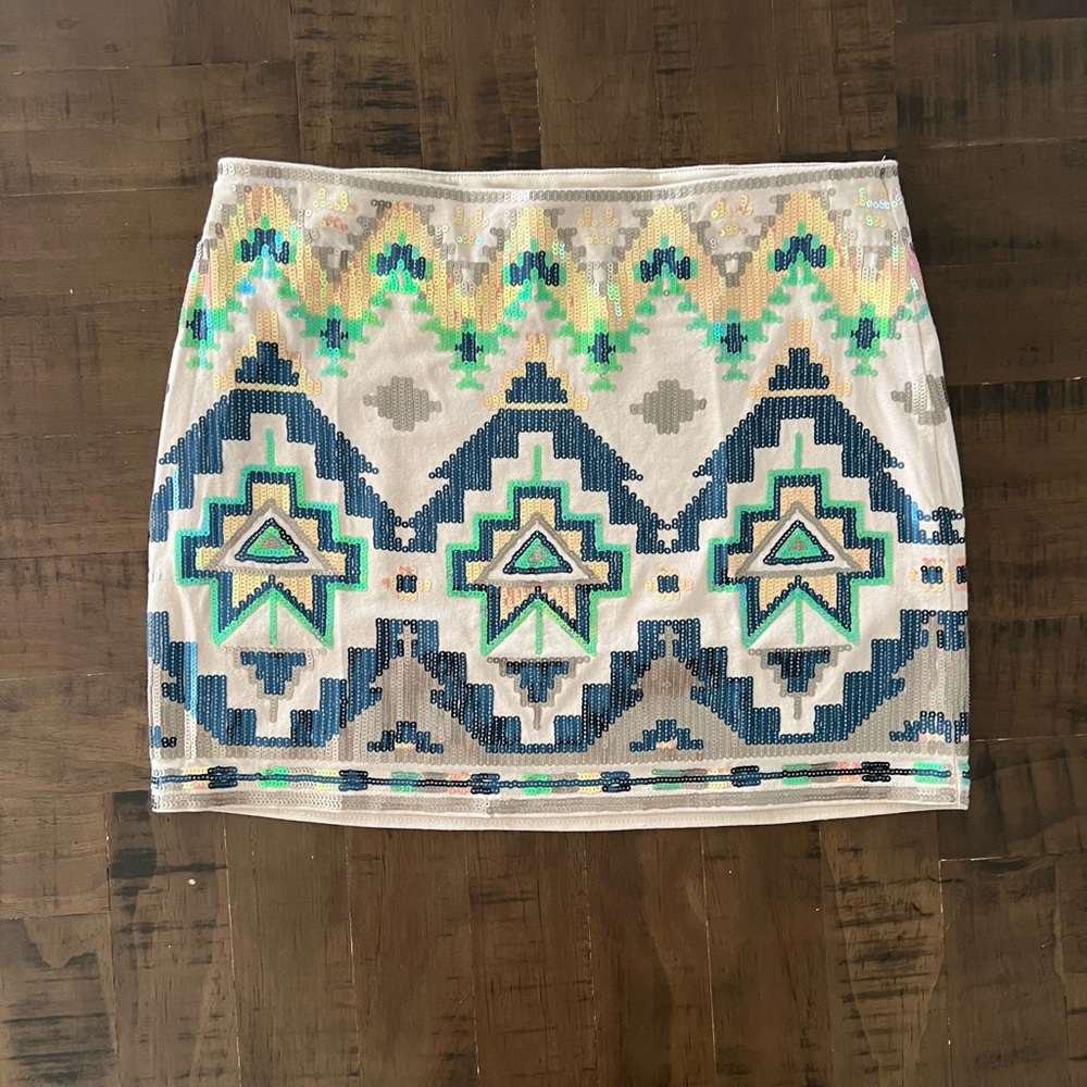 Express sequins mini skirt